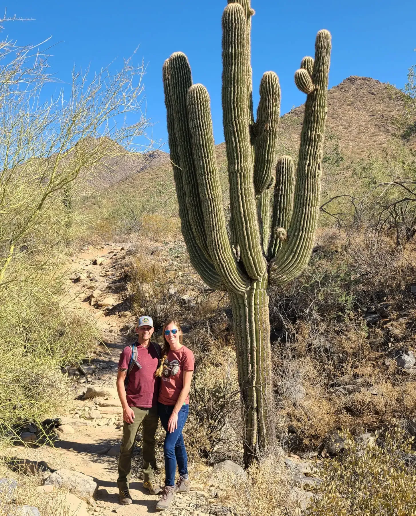 Andrew and Ashley on a hike near Phoenix, AZ